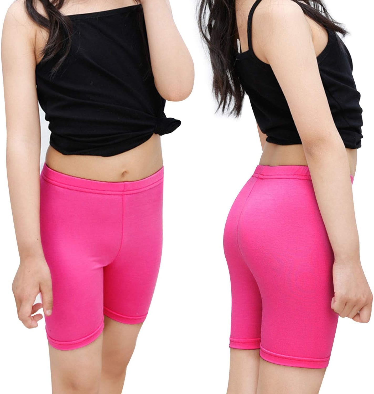 Girls Dance Shorts Safety and Breathable Bike Short 6 Pack Colorful 4-5T