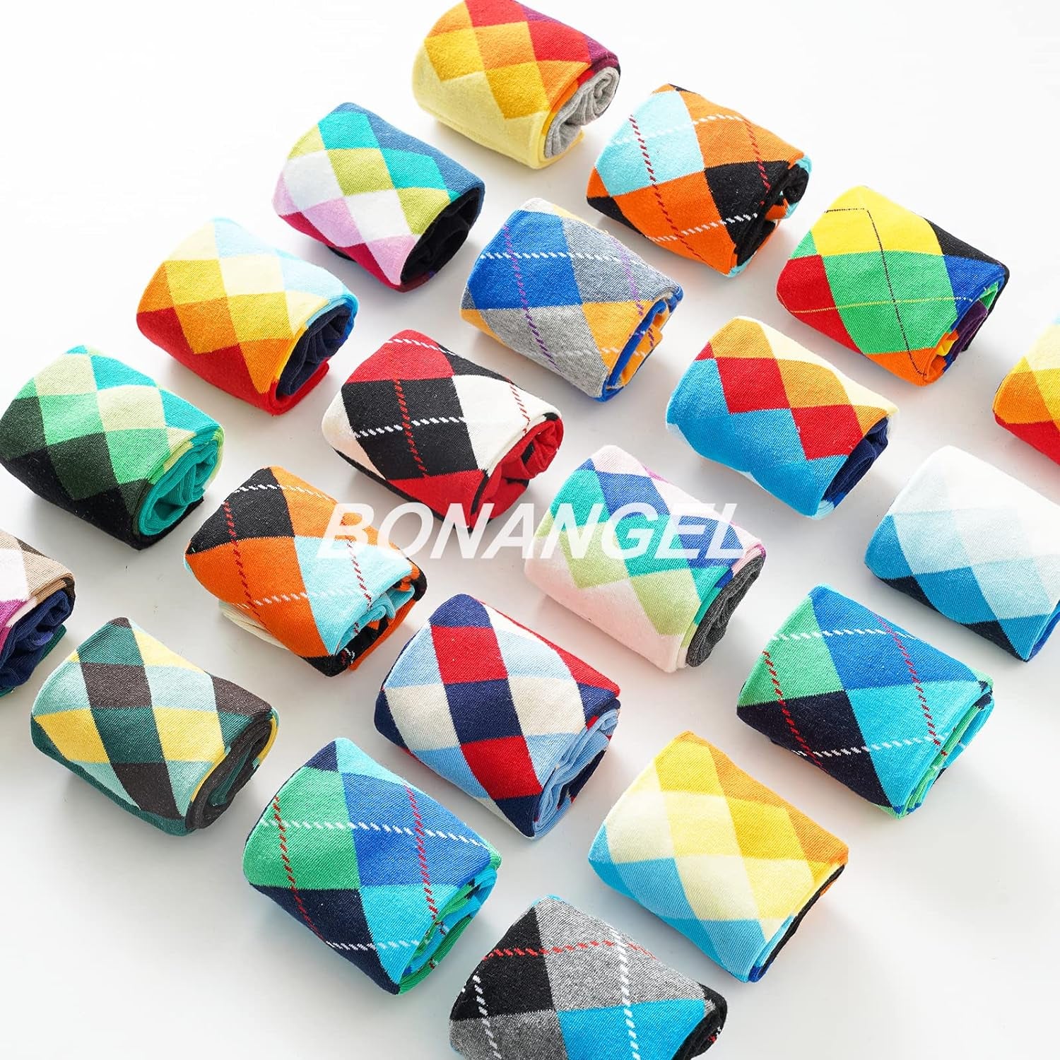 Mens Dress Socks Fun Funny Colorful Crazy Crew Dress Socks for Men 8-12