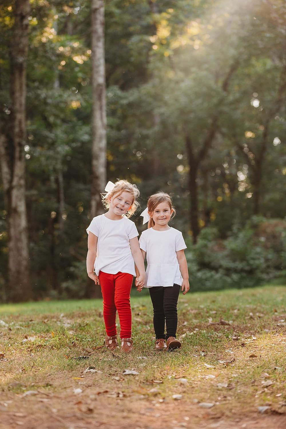 Made in USA Girls Leggings in 100% Cotton for School Uniform or Play for Sensitive Skin SPD Sensory Friendly Clothing