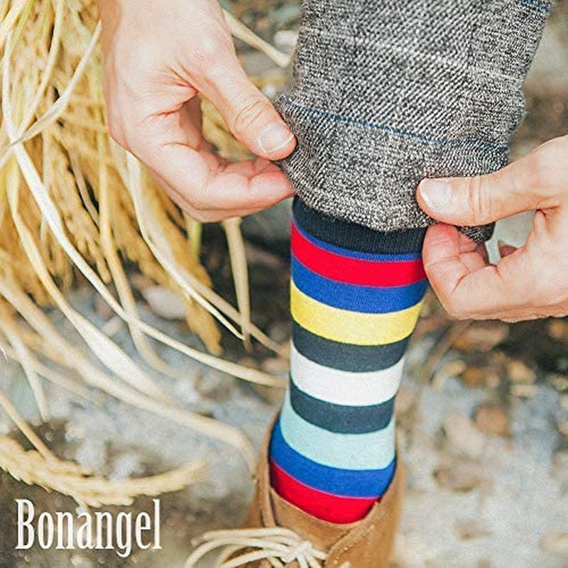 Mens Dress Socks Fun Funny Colorful Crazy Crew Dress Socks for Men 8-12